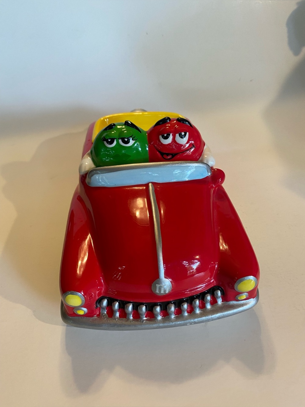 M&M’s Galerie Ceramic Red Convertible Candy Dish Vintage 2003 Ms. Green & Red